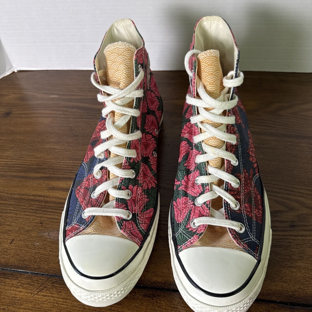 Converse Chuck 70 Hi FloralWave Print Mens 13 Red Black 167988C Sneaker - Picture 2 of 10